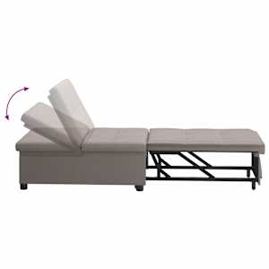 Vysouvací pohovka Taupe 194 x 50 x 82 cm textil - obrázek 6