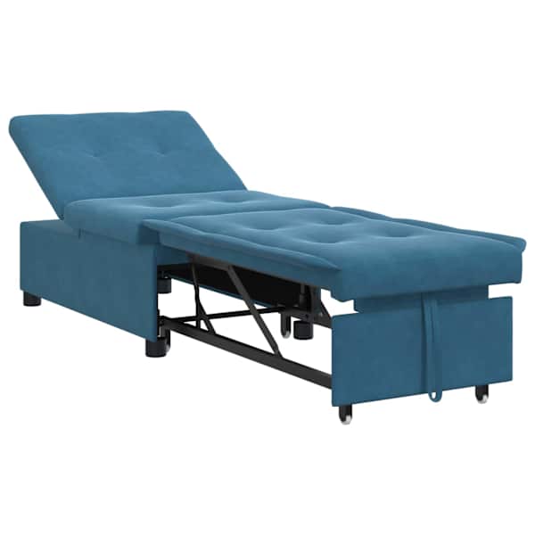 vidaXL Diivanvoodi Sinine 194 x 67 x 82 cm Samet