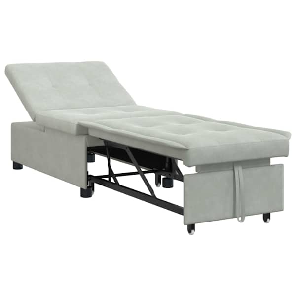 vidaXL Diivanvoodi Helehall 194 x 67 x 82 cm Samet
