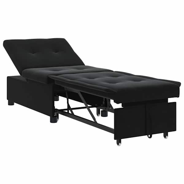 vidaXL Diivanvoodi Must 194 x 67 x 82 cm Samet