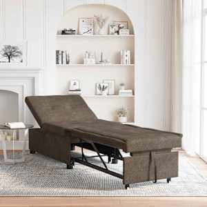 Sofa postelja Temno siva 194 x 67 x 82 cm Huahua Tkanina