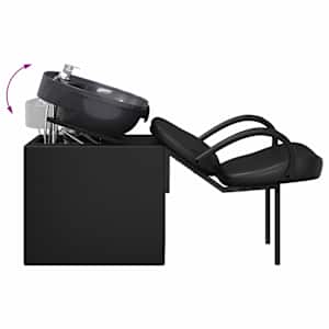 Křeslo na šampon Černá 136 x 60 x 92 cm PVC - obrázek 8