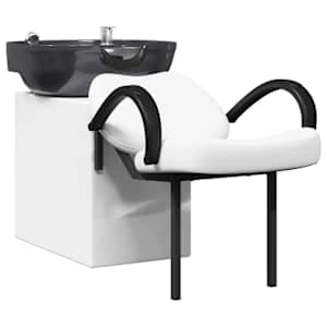 Křeslo na šampon Bílá a černá 136 x 60 x 92 cm PVC - obrázek 2