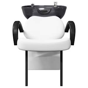Křeslo na šampon Bílá a černá 136 x 60 x 92 cm PVC - obrázek 4