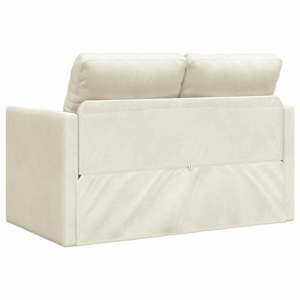 Pohovka na spaní 122cm Krémová samet - obrázek 7