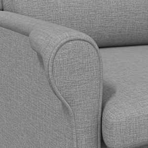 křeslo Světle šedá textil - obrázek 8