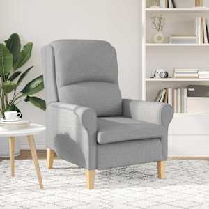 křeslo Světle šedá textil - obrázek 3