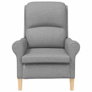křeslo Světle šedá textil - obrázek 4