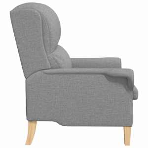 křeslo Světle šedá textil - obrázek 5