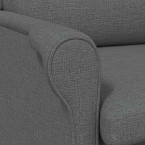 křeslo Tmavě šedá textil - obrázek 8