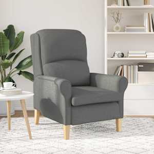 křeslo Tmavě šedá textil - obrázek 3