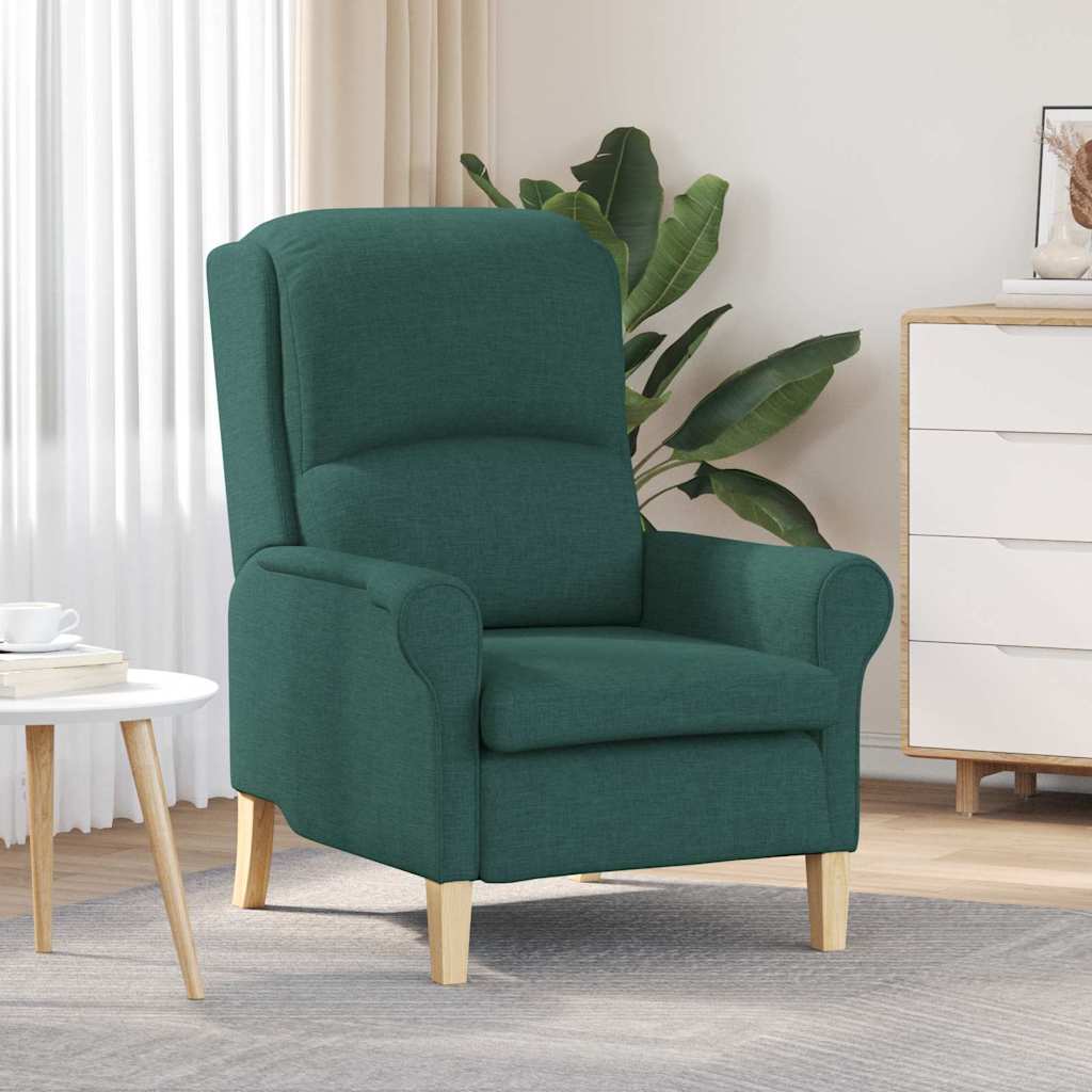 Moderner Sessel Dunkelgrün Stoff, Holz Standard Ergonomisch