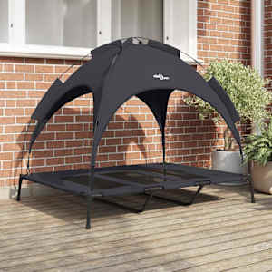 Ležišče za psa Črna 122 x 93 x 106,5 cm Jeklo