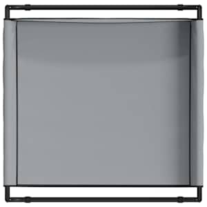 Psí postel Světle šedá 85 x 85 x 33 cm Ocel - obrázek 7