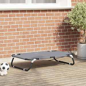 Ležišče za psa Svetlo siva 70 x 46 x 18 cm Jeklo