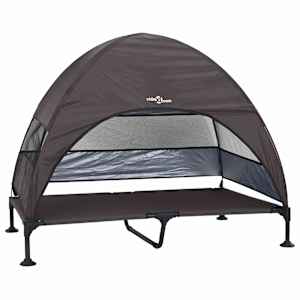 vidaXL &Uuml;les t&otilde;stetud koera voodi 127 x 81 x 108 cm Kangas ja teras