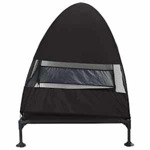 Zvýšený psí pelíšek Černá 127 x 81 x 108 cm Textil a ocel - obrázek 5