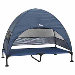 vidaXL &Uuml;les t&otilde;stetud koera voodi 127 x 81 x 108 cm Kangas ja teras