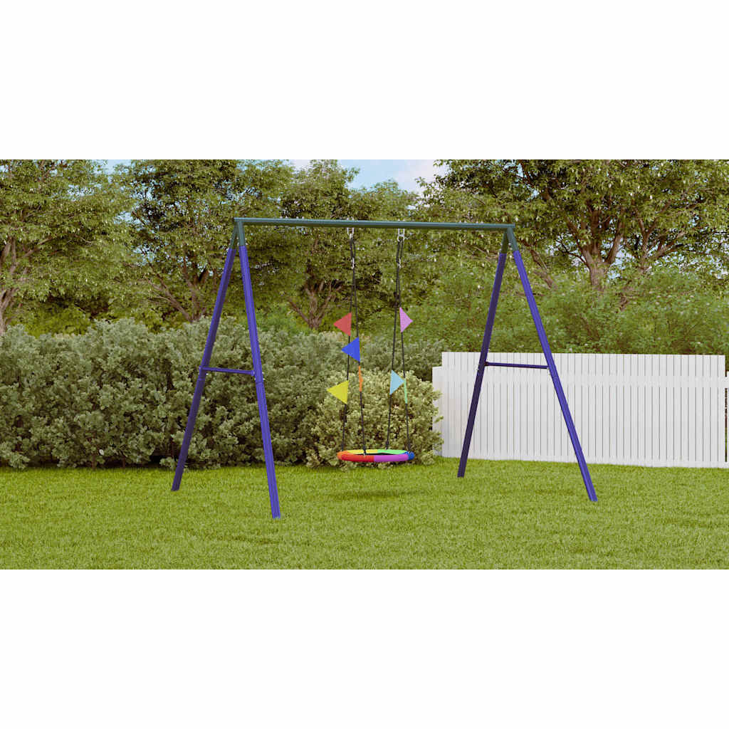 vidaXL Nestschaukel Blau 60 x 60 x 180 cm Polyester – Bild 10