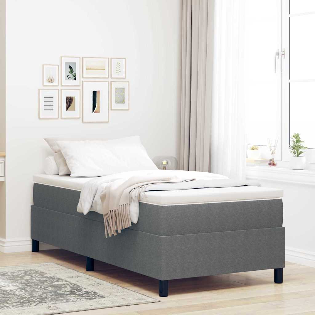 Box Spring Voodi Helehall 100x200 cm Korduurkangas