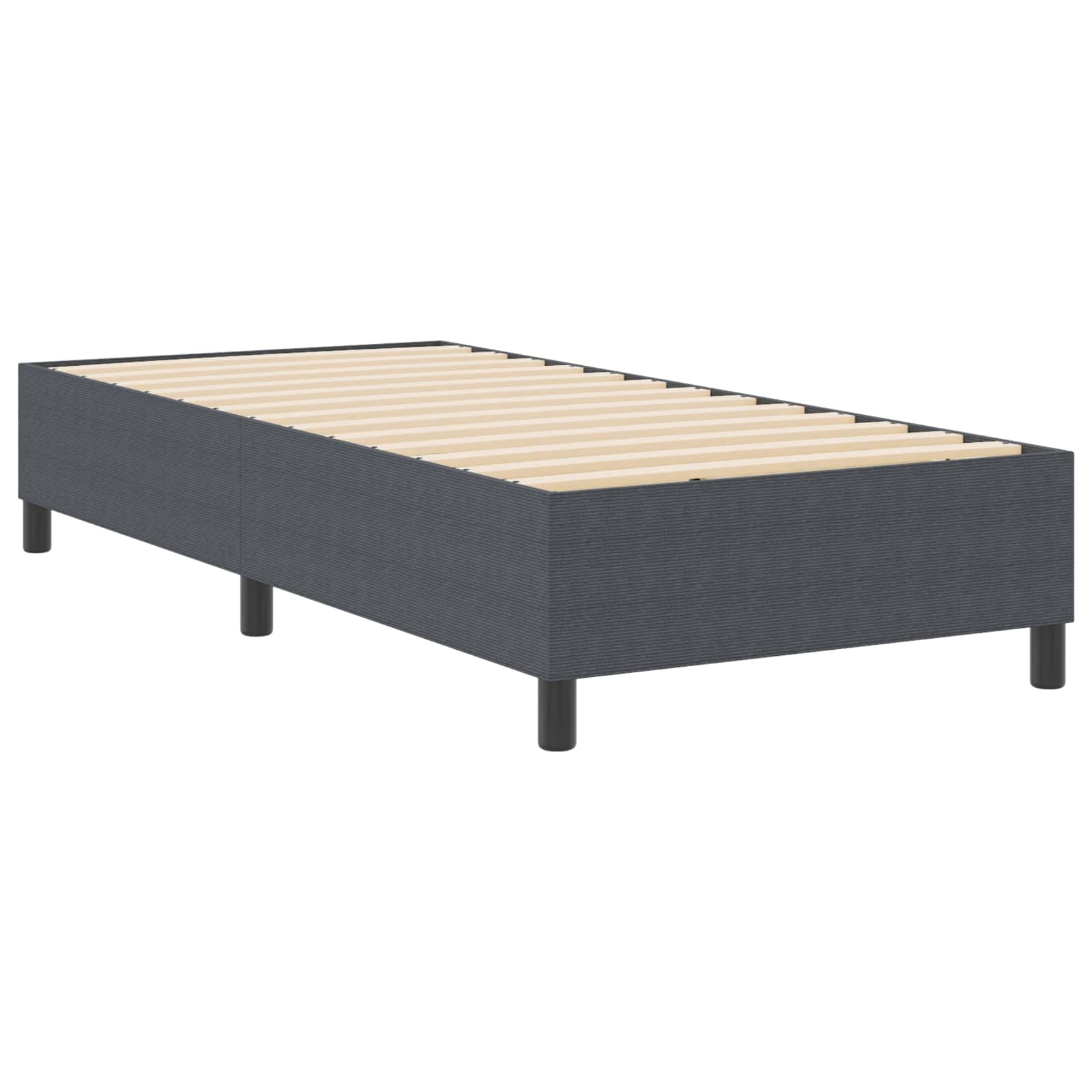 vidaXL Cadru de pat platformă Gri închis 100 x 200 cm țesătură