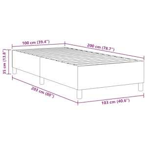 Rám platformy Šedozelená 100 x 200 cm Žebrovaná látka - obrázek 10