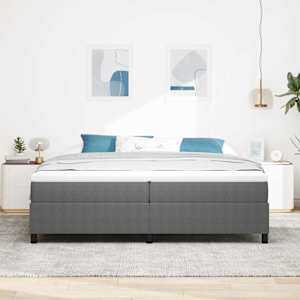 Rám platformy Světle šedá 200 x 200 cm Žebrovaná látka - obrázek 3