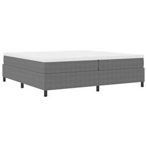 Rám platformy Světle šedá 200 x 200 cm Žebrovaná látka - obrázek 4