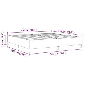 Rám platformy Šedozelená 200 x 200 cm Žebrovaná látka - obrázek 10
