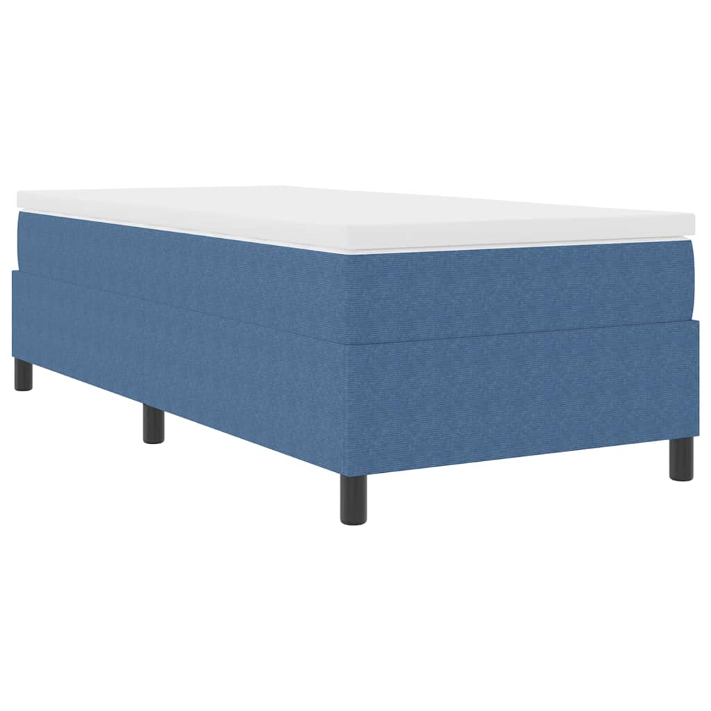 Thumbnail - vidaXL Boxspringbett in Blau mit Matratze, 90 x 200 cm, Cord-Stoff