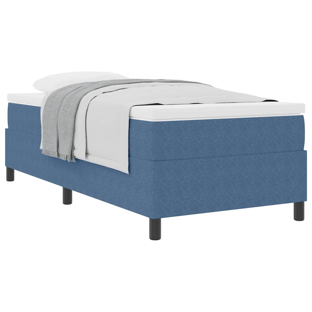 Thumbnail - vidaXL Boxspringbett in Blau mit Matratze, 90 x 200 cm, Cord-Stoff