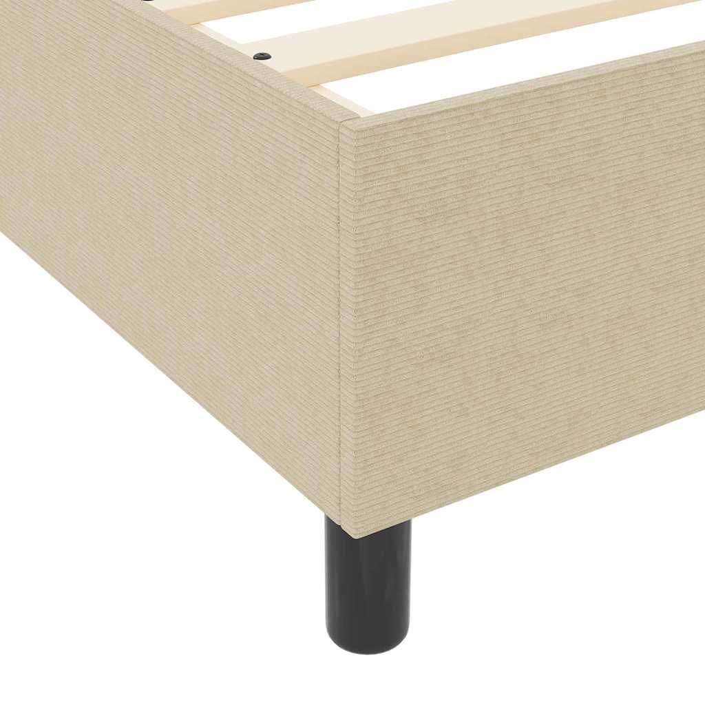 Box Spring Seng med Madras Beige, Hvid Corduroy stof 100 x 200 cm 9 8721158292889 detail en hd 1