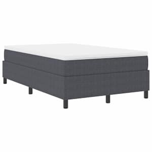 Postel s boxspringem Tmavě šedá a bílá 120 x 190 cm - obrázek 2