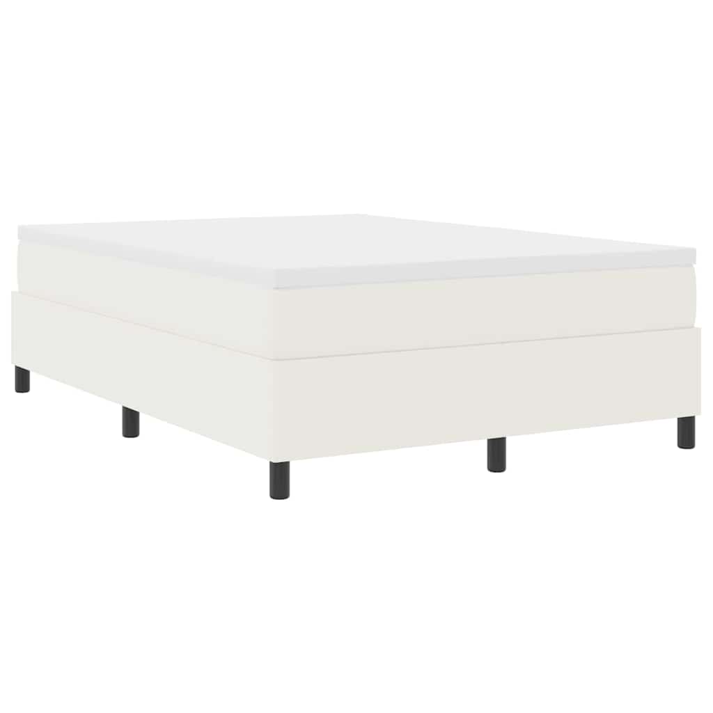 Thumbnail - vidaXL Boxspringbett Creme und Weiß 140 x 190 cm Cordstoff