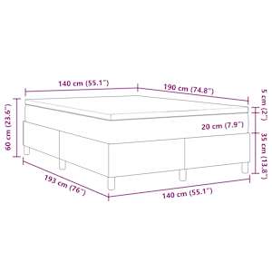 Postel s boxspringem Krémová a bílá 140 x 190 cm - obrázek 13