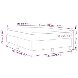 Postel s boxspringem Krémová a bílá 140 x 200 cm - obrázek 13
