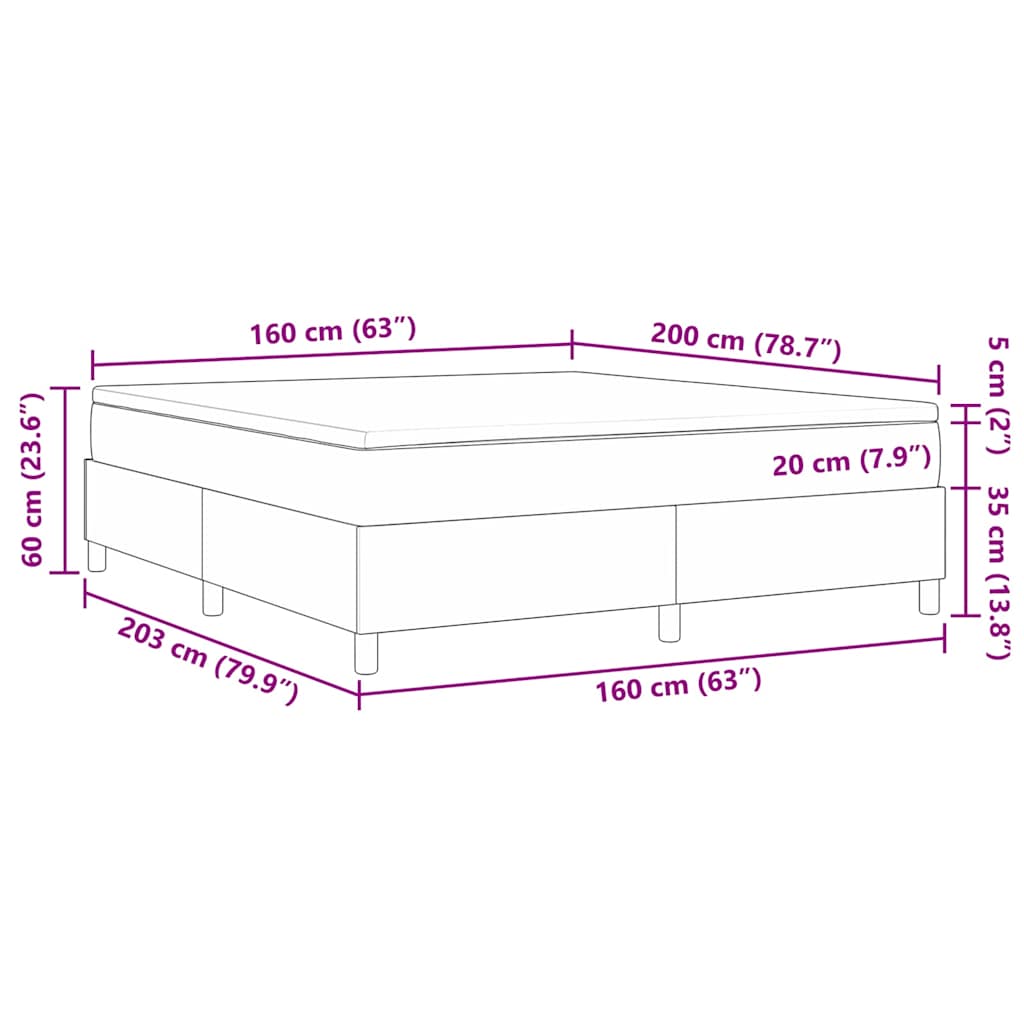 Postel s boxspringem Krémová a bílá 160 x 200 cm - obrázek 13