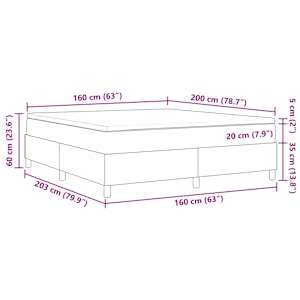 Postel s boxspringem Modrá a bílá 160 x 200 cm Žebrovaná látka - obrázek 13