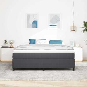 Postel s boxspringem Tmavě šedá a bílá 180 x 200 cm - obrázek 4