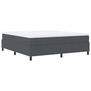 Postel s boxspringem Tmavě šedá a bílá 180 x 200 cm - obrázek 2