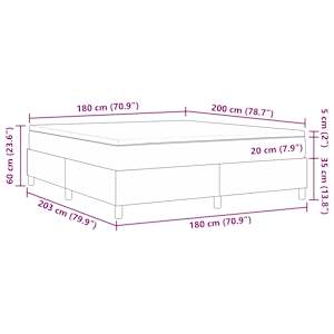 Postel s boxspringem Tmavě šedá a bílá 180 x 200 cm - obrázek 13