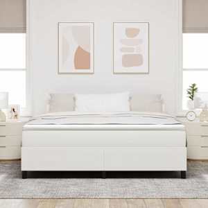 Postel s boxspringem Krémová a bílá 180 x 200 cm - obrázek 4