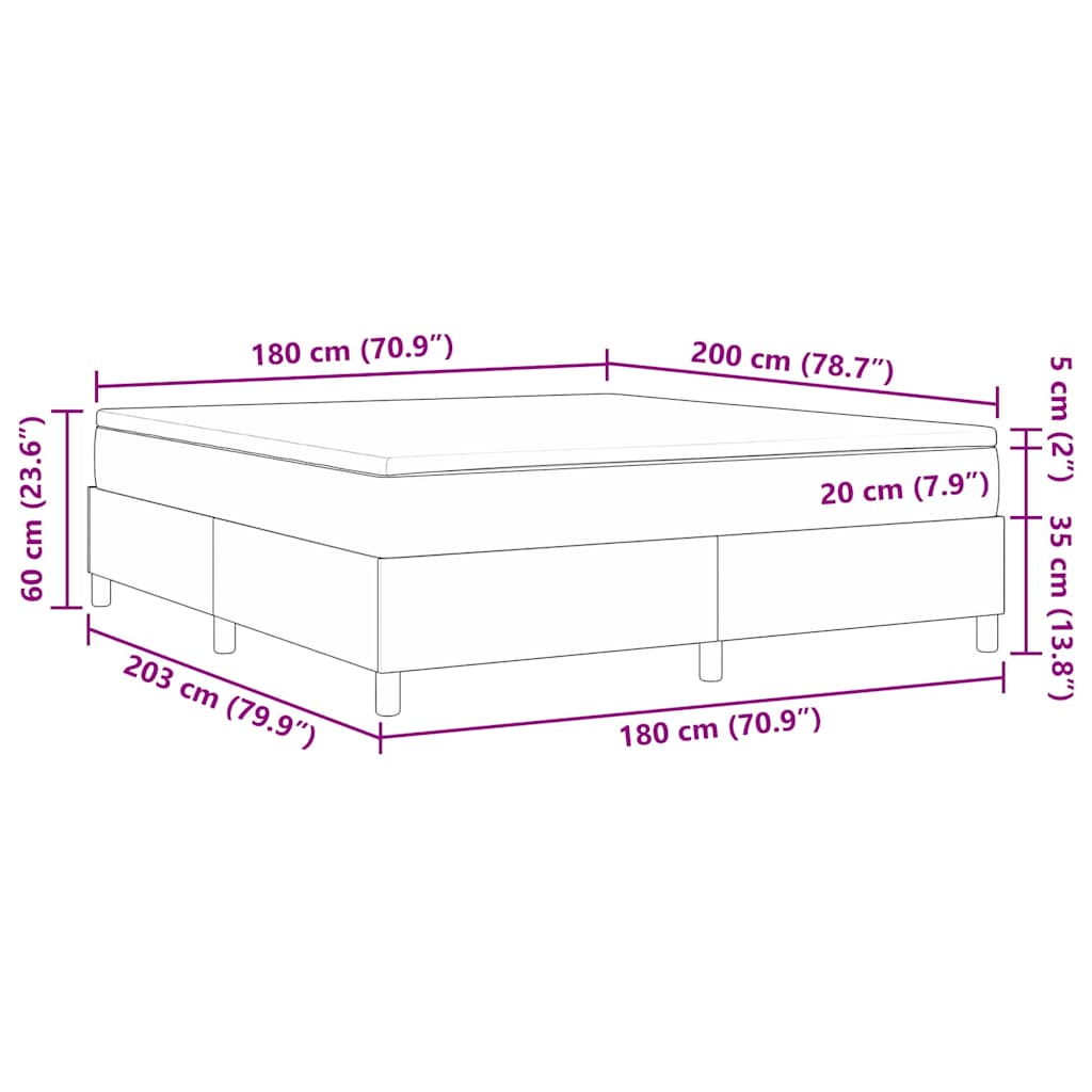 Postel s boxspringem Krémová a bílá 180 x 200 cm - obrázek 13