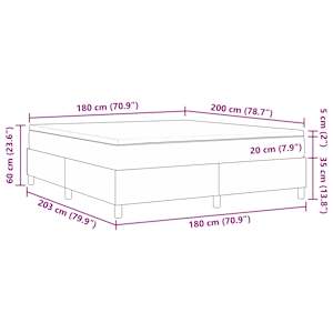 Postel s boxspringem Modrá a bílá 180 x 200 cm Žebrovaná látka - obrázek 13