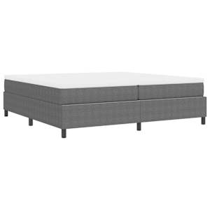 Postel s boxspringem Světle šedá a bílá 200 x 200 cm - obrázek 8
