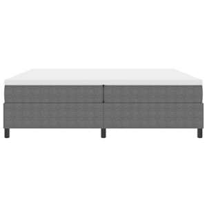 Postel s boxspringem Světle šedá a bílá 200 x 200 cm - obrázek 6