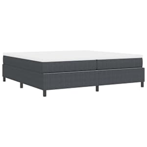 Postel s boxspringem Tmavě šedá a bílá 200 x 200 cm - obrázek 8