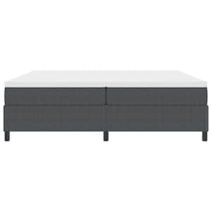 Postel s boxspringem Tmavě šedá a bílá 200 x 200 cm - obrázek 6