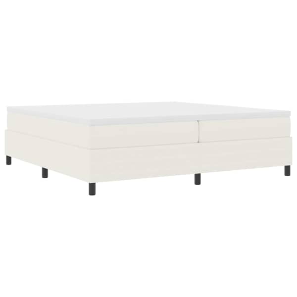 vidaXL Karbi vedrumadrats Kreem ja valge 200 x 200 cm Korter kangas