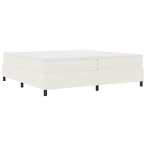 Postel s boxspringem Krémová a bílá 200 x 200 cm - obrázek 2